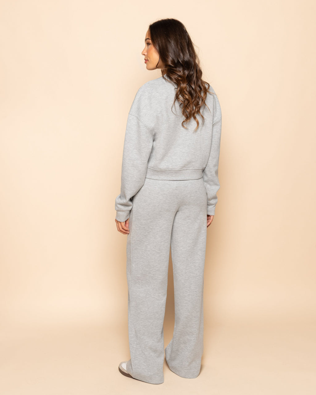SCUBA PINTUCK PANTS PETITE LIGHT GREY