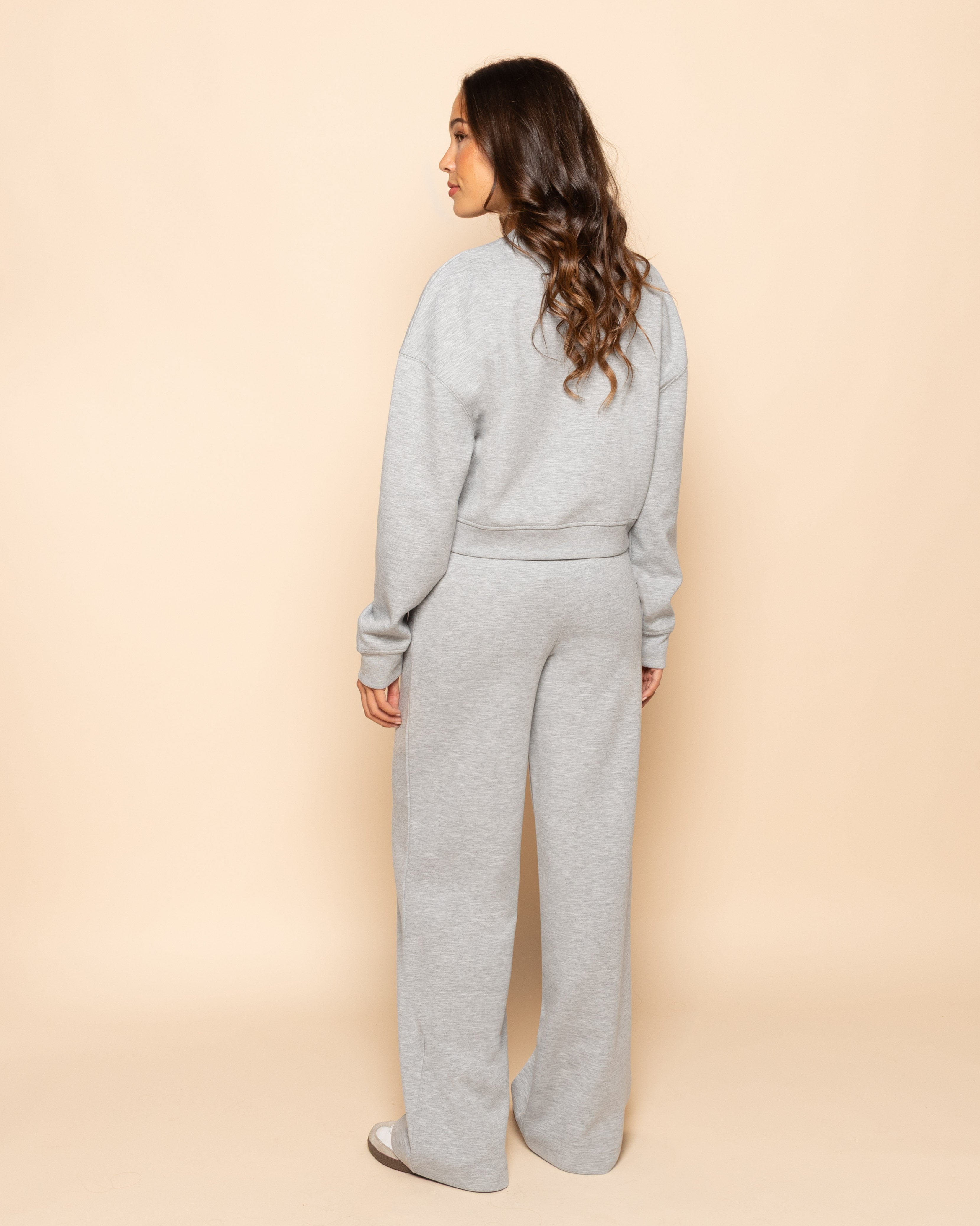SCUBA PINTUCK PANTS PETITE LIGHT GREY