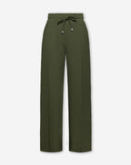 SCUBA PINTUCK PANTS PETITE ARMY GREEN