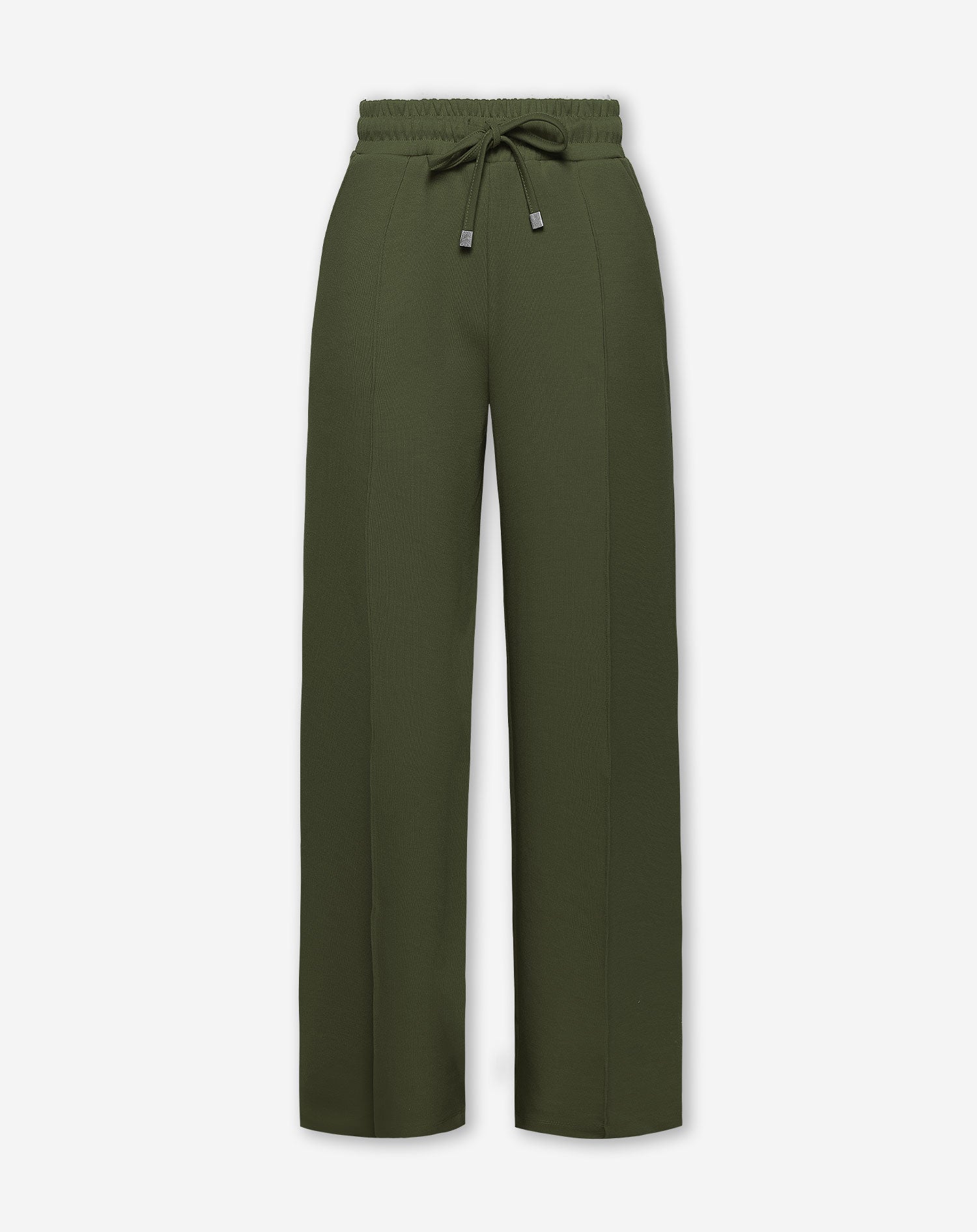SCUBA PINTUCK PANTS PETITE ARMY GREEN