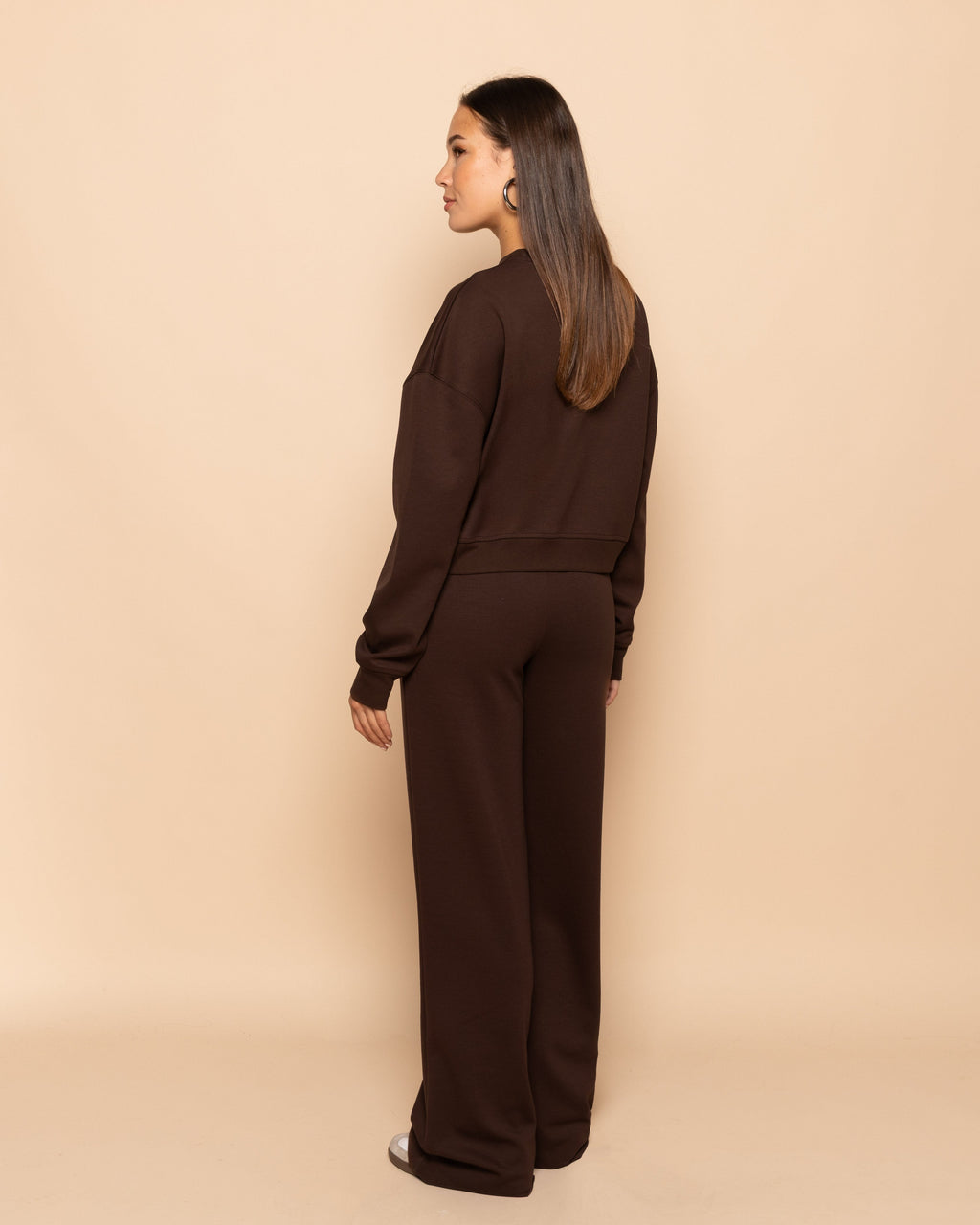 SCUBA PINTUCK PANTS PETITE BROWN