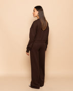SCUBA PINTUCK PANTS PETITE BROWN