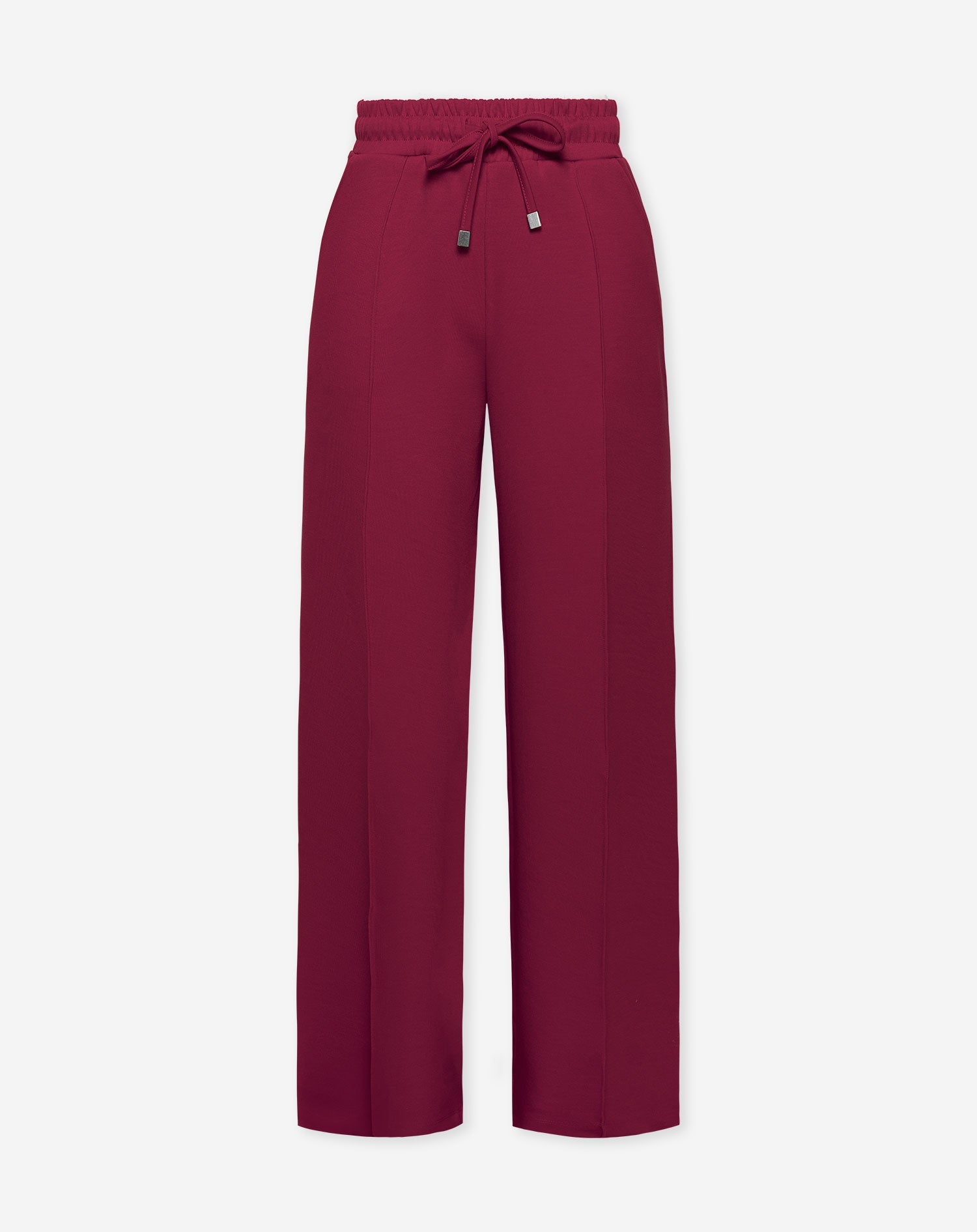 SCUBA PINTUCK PANTS PETITE BURGUNDY
