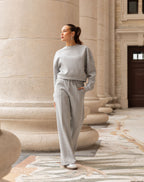 SCUBA PINTUCK PANTS PETITE LIGHT GREY