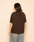 BASIC OVERSIZED TEE BROWN