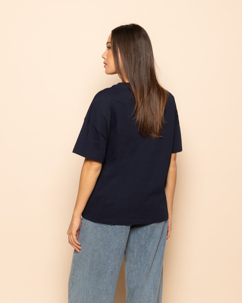 BASIC OVERSIZED TEE NAVY BLUE