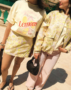 CALIFORNIA LEMONS OVERSIZED TEE BUTTER YELLOW