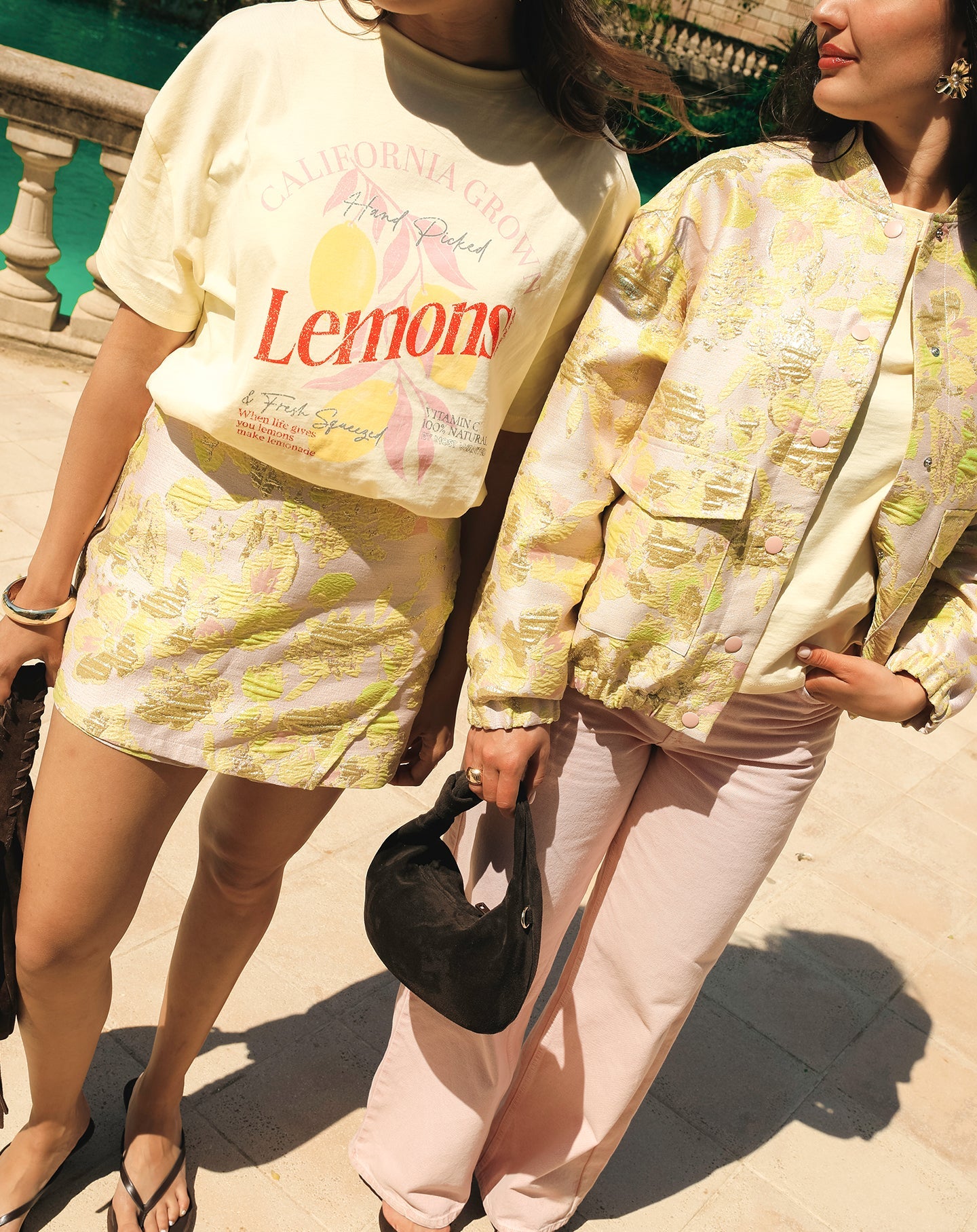 CALIFORNIA LEMONS OVERSIZED TEE BUTTER YELLOW
