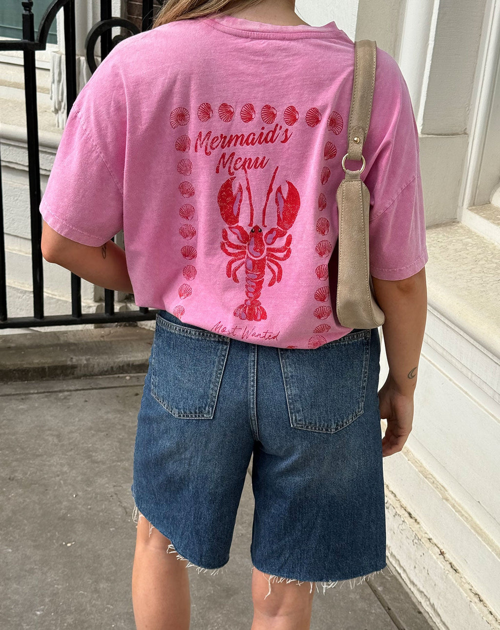 MERMAID OVERSIZED TEE ACID ROZE