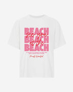AT THE BEACH OVERSIZED TEE CREAM