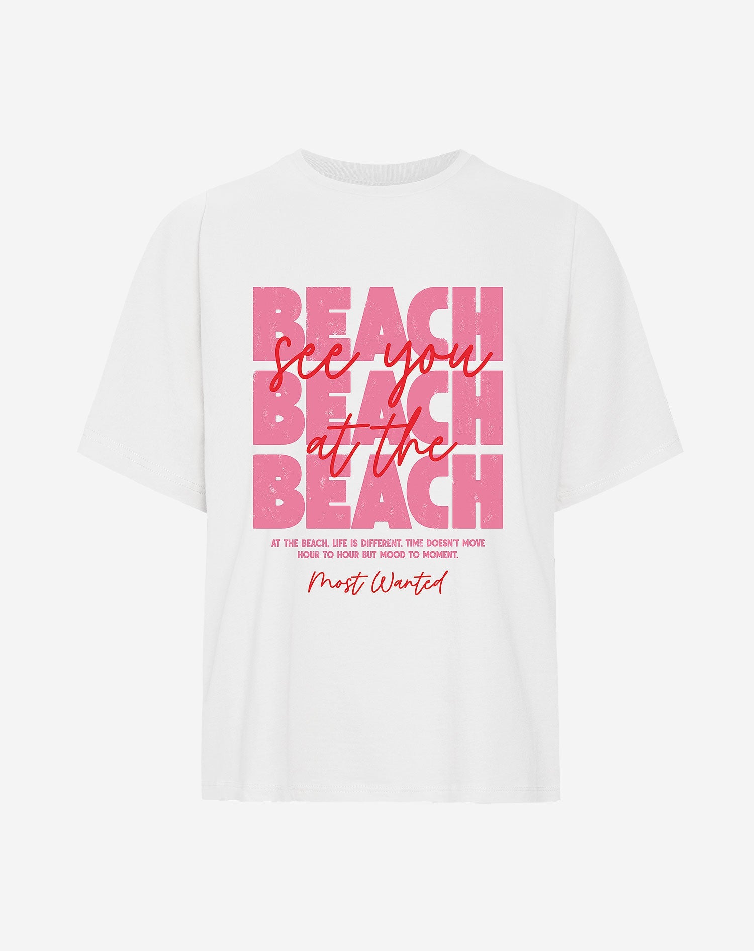 AT THE BEACH OVERSIZED TEE CREAM