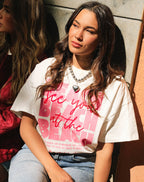AT THE BEACH OVERSIZED TEE CREAM