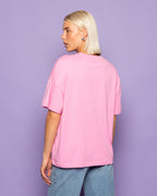 ALL WE NEED IS BEACH OVERSIZED TEE PINK