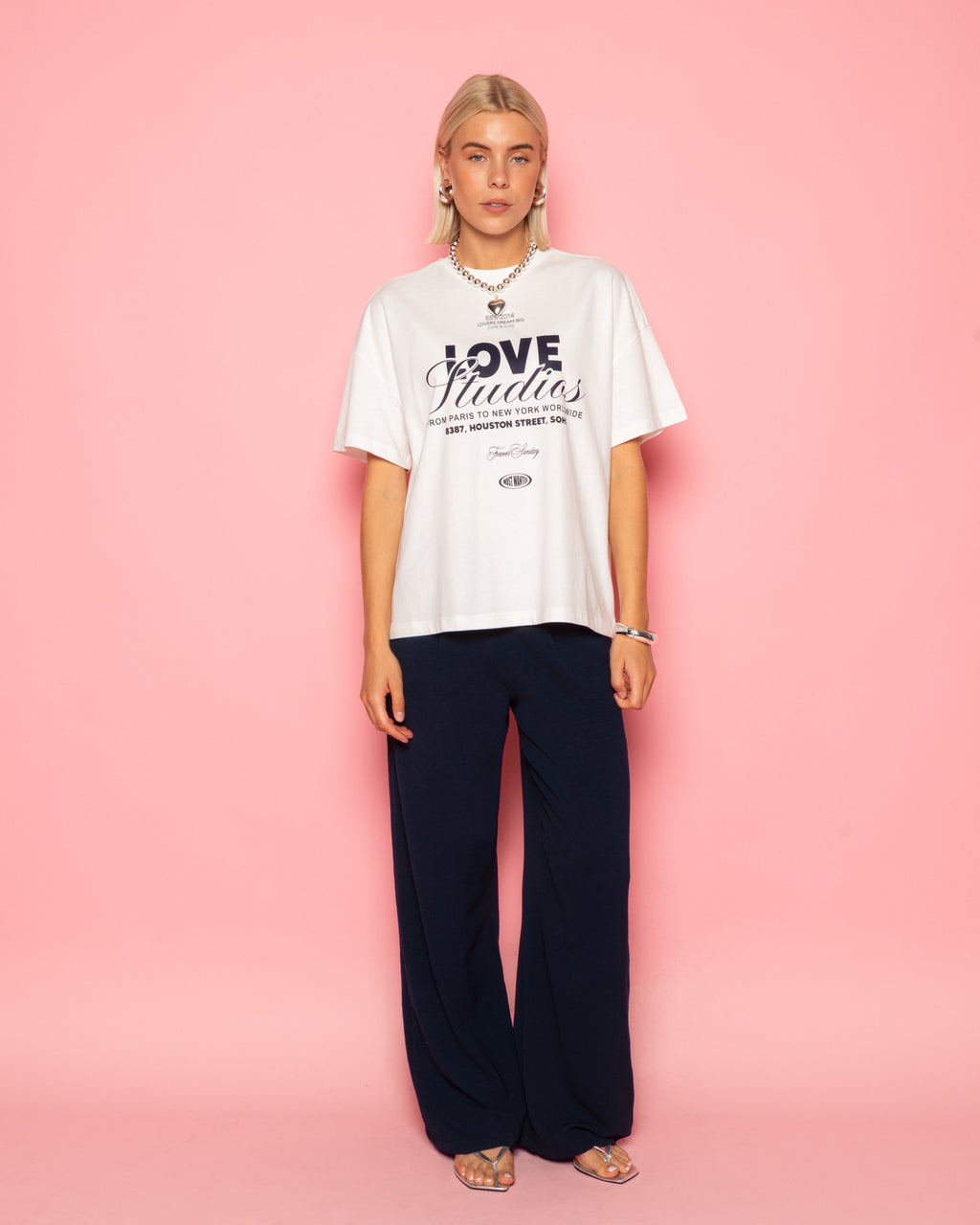 LOVE STUDIOS OVERSIZED TEE CREAM