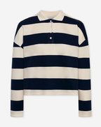 STRIPED SWEATER POLO NAVY