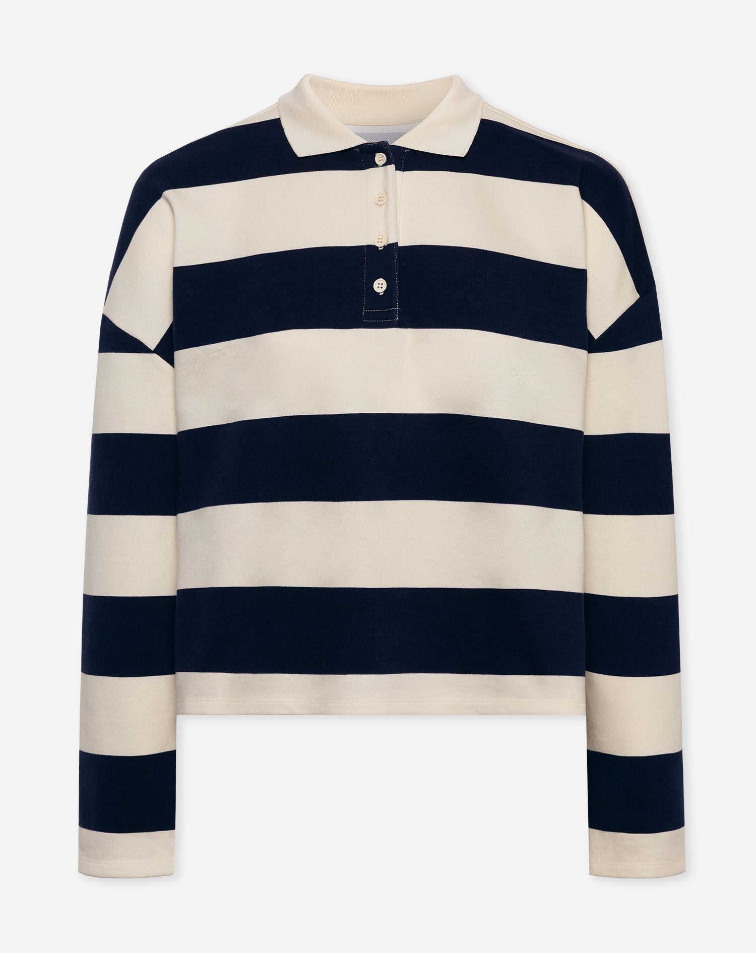 STRIPED SWEATER POLO NAVY