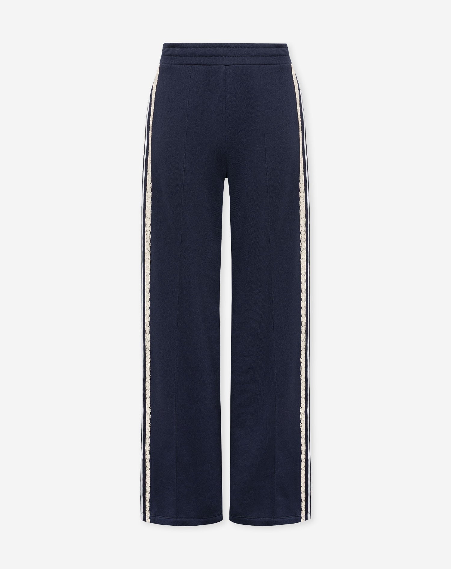 WIDE LEG LACE TAPE SWEAT PANTS PETITE NAVY