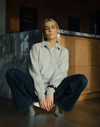 POLO SWEATER GREY MELANGE