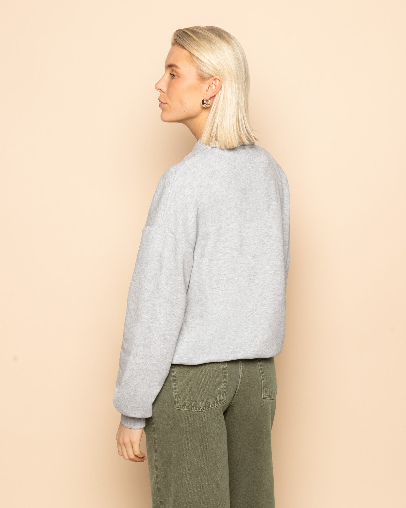 POLO SWEATER GREY MELANGE