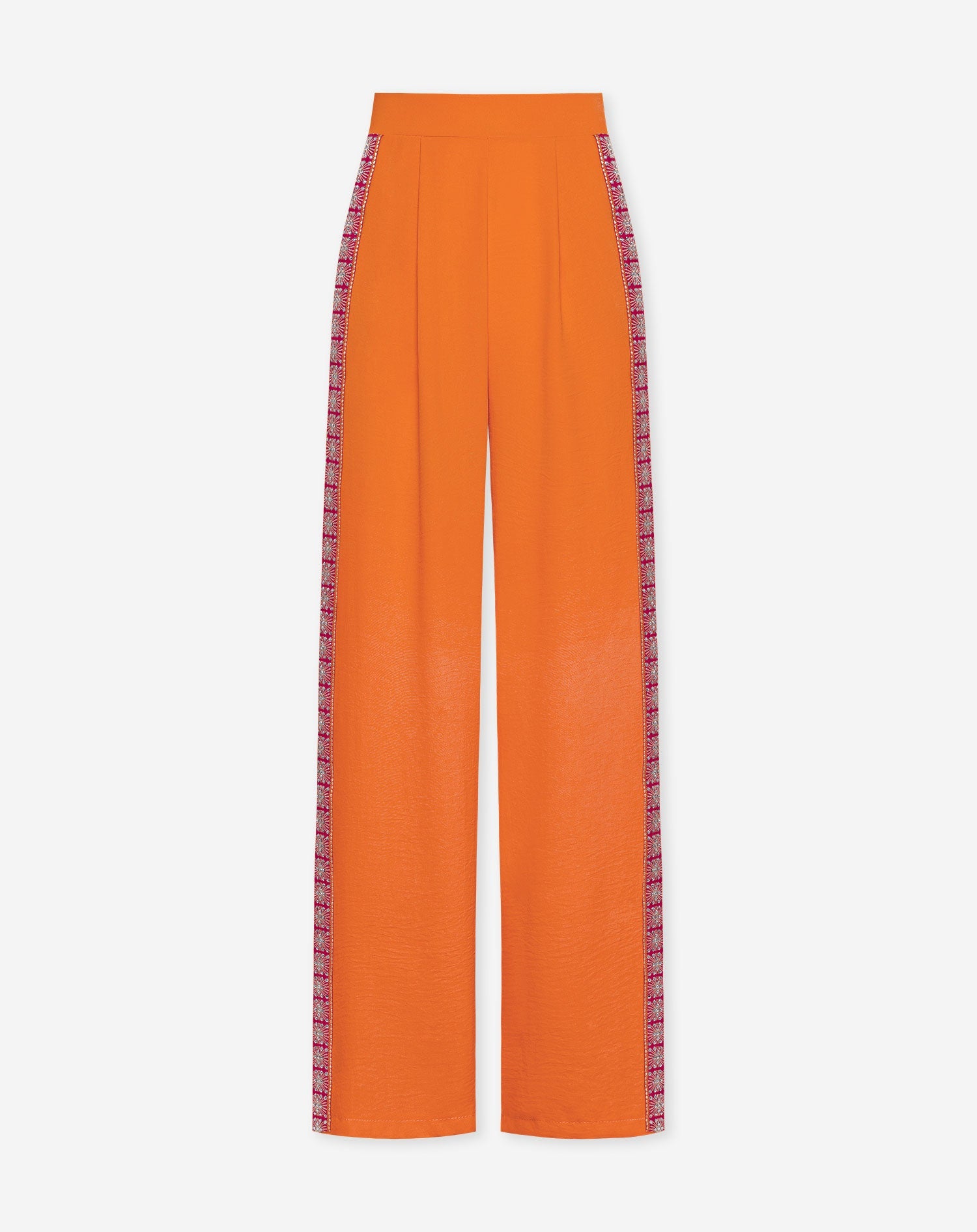 JULIE TAPE PANTALON PETITE ORANGE FUCHSIA
