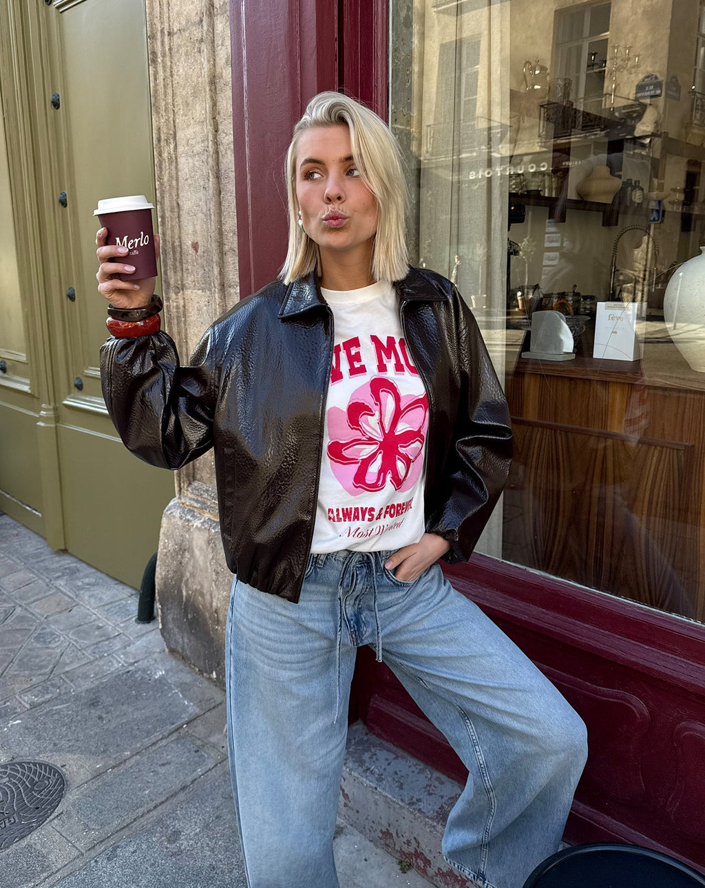 LOVE MORE OVERSIZED TEE CREAM