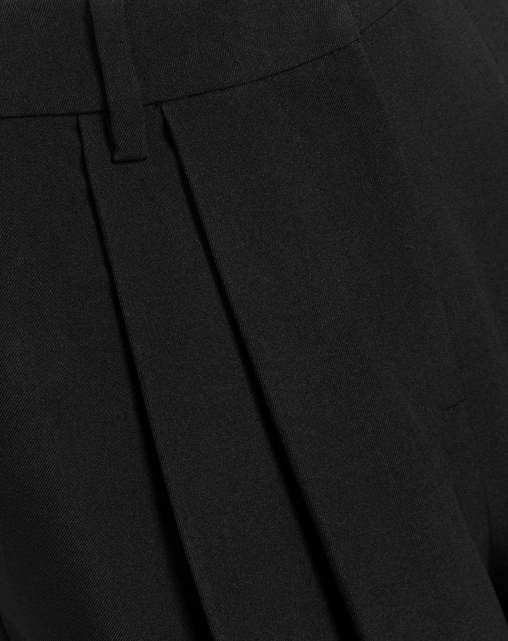 LORNA PLEATED WIDE LEG PANTALON PETITE BLACK