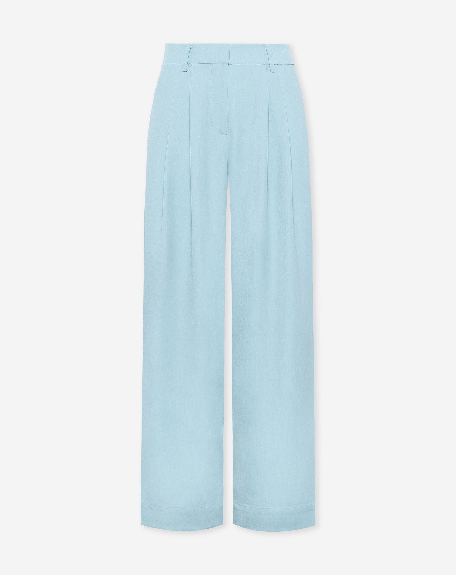LORNA PLEATED WIDE LEG PANTALON PETITE BLAUW
