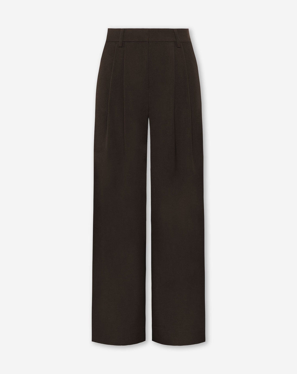 LORNA PLEATED WIDE LEG PANTALON PETITE BROWN