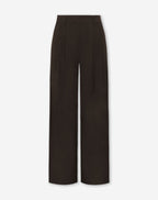 LORNA PLEATED WIDE LEG PANTALON PETITE BROWN