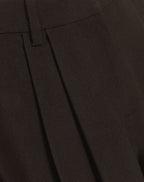 LORNA PLEATED WIDE LEG PANTALON PETITE BROWN
