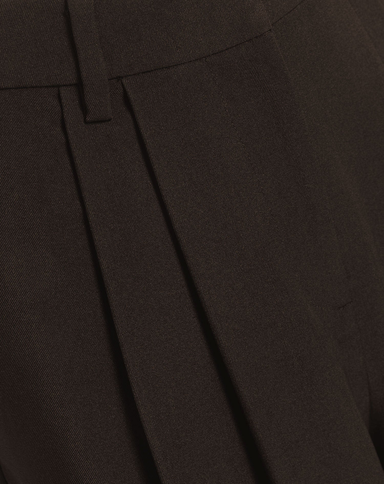LORNA PLEATED WIDE LEG PANTALON PETITE BROWN