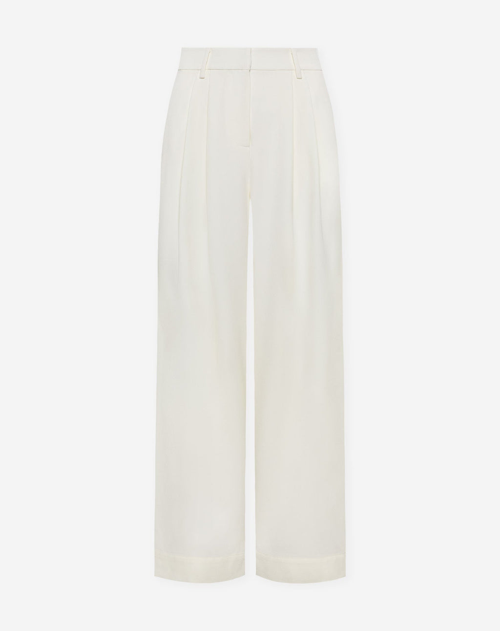 LORNA PLEATED WIDE LEG PANTALON PETITE CREAM