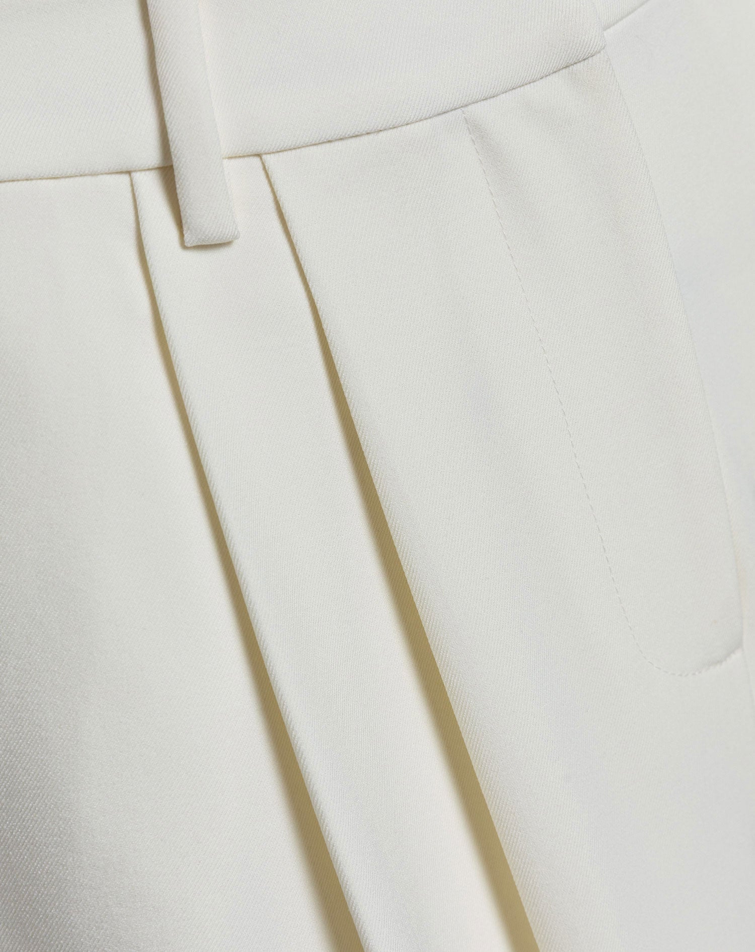 LORNA PLEATED WIDE LEG PANTALON PETITE CREAM