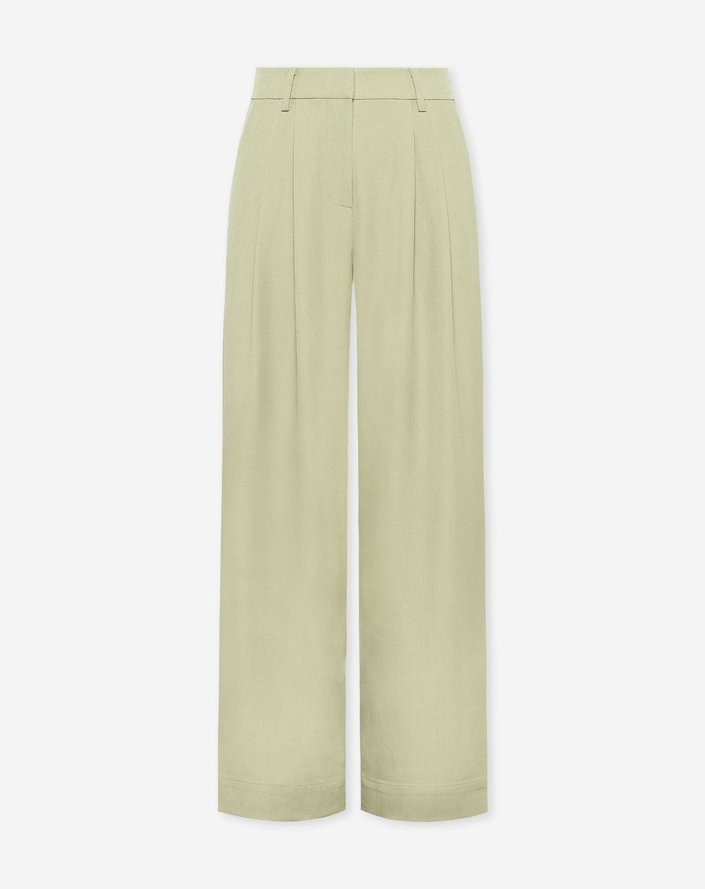 LORNA PLEATED WIDE LEG PANTALON PETITE PISTACHE