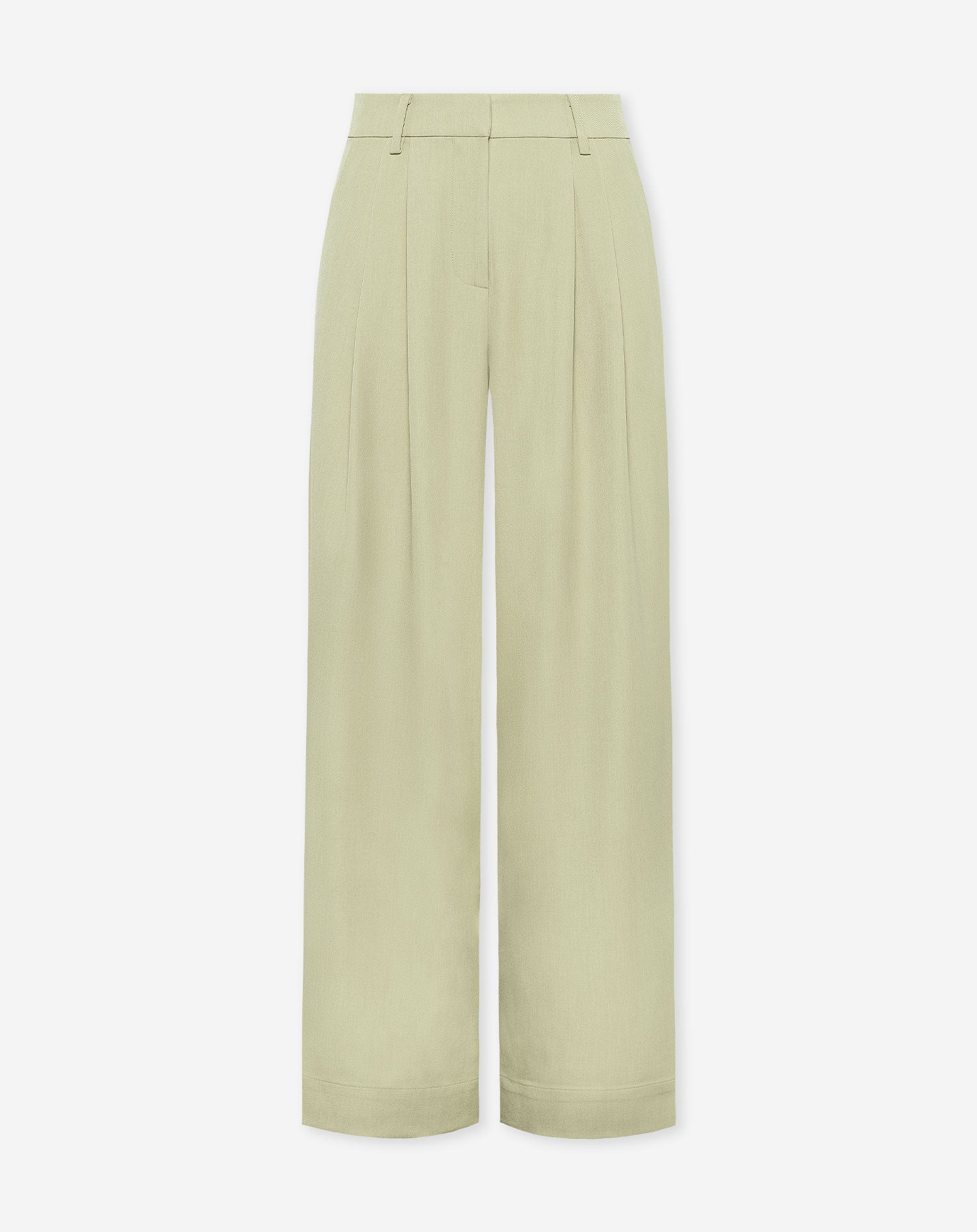 LORNA PLEATED WIDE LEG PANTALON PETITE PISTACHE