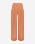 LORNA PLEATED WIDE LEG PANTALON PETITE SOFT ORANGE