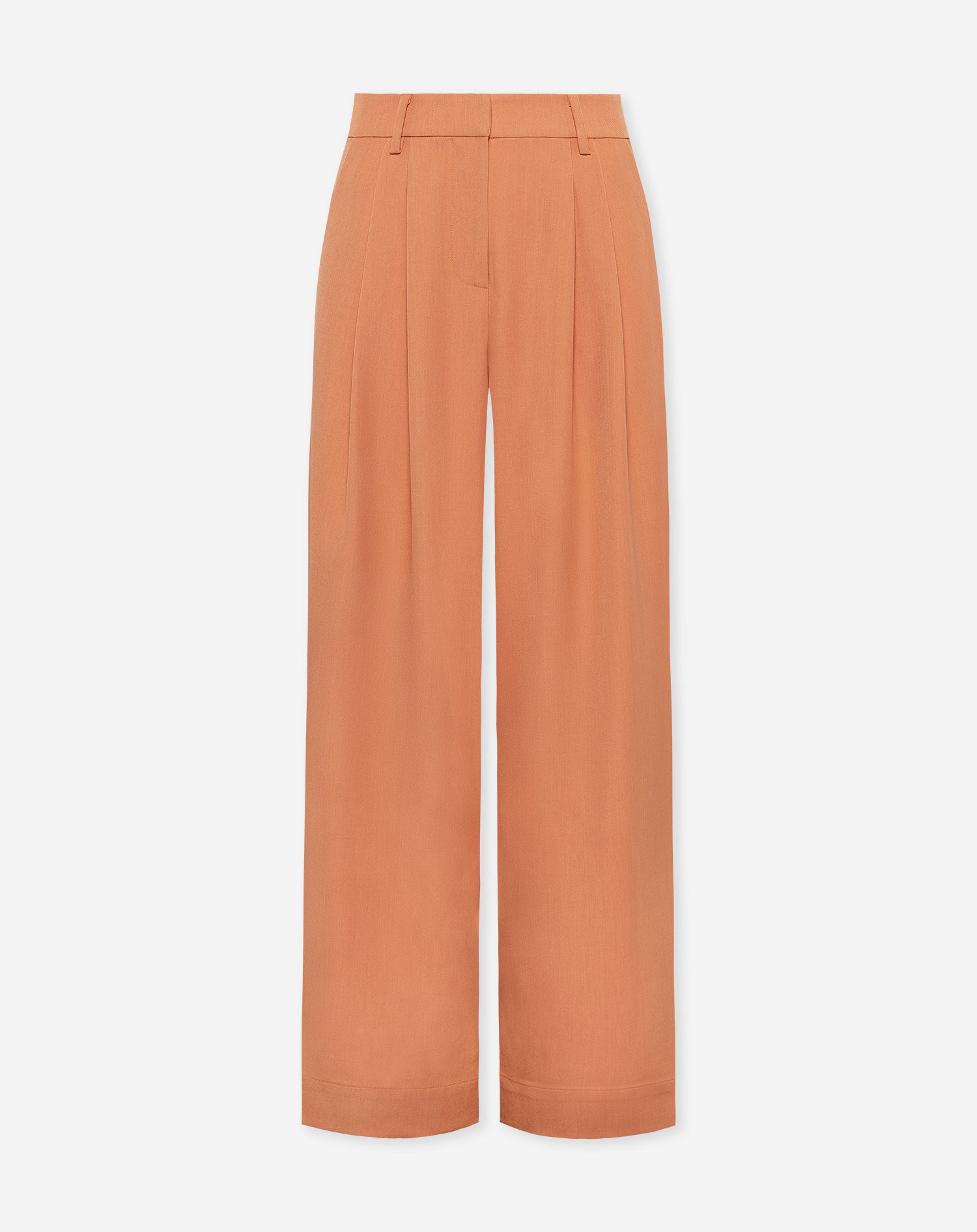 LORNA PLEATED WIDE LEG PANTALON PETITE SOFT ORANGE