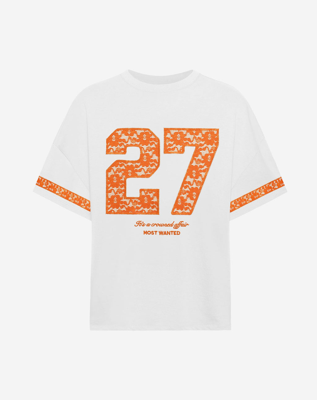 27 LACE OVERSIZED TEE CREAM