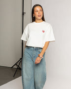 LOVERS SOCIETY OVERSIZED TEE CREAM