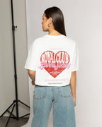 LOVERS SOCIETY OVERSIZED TEE CREAM