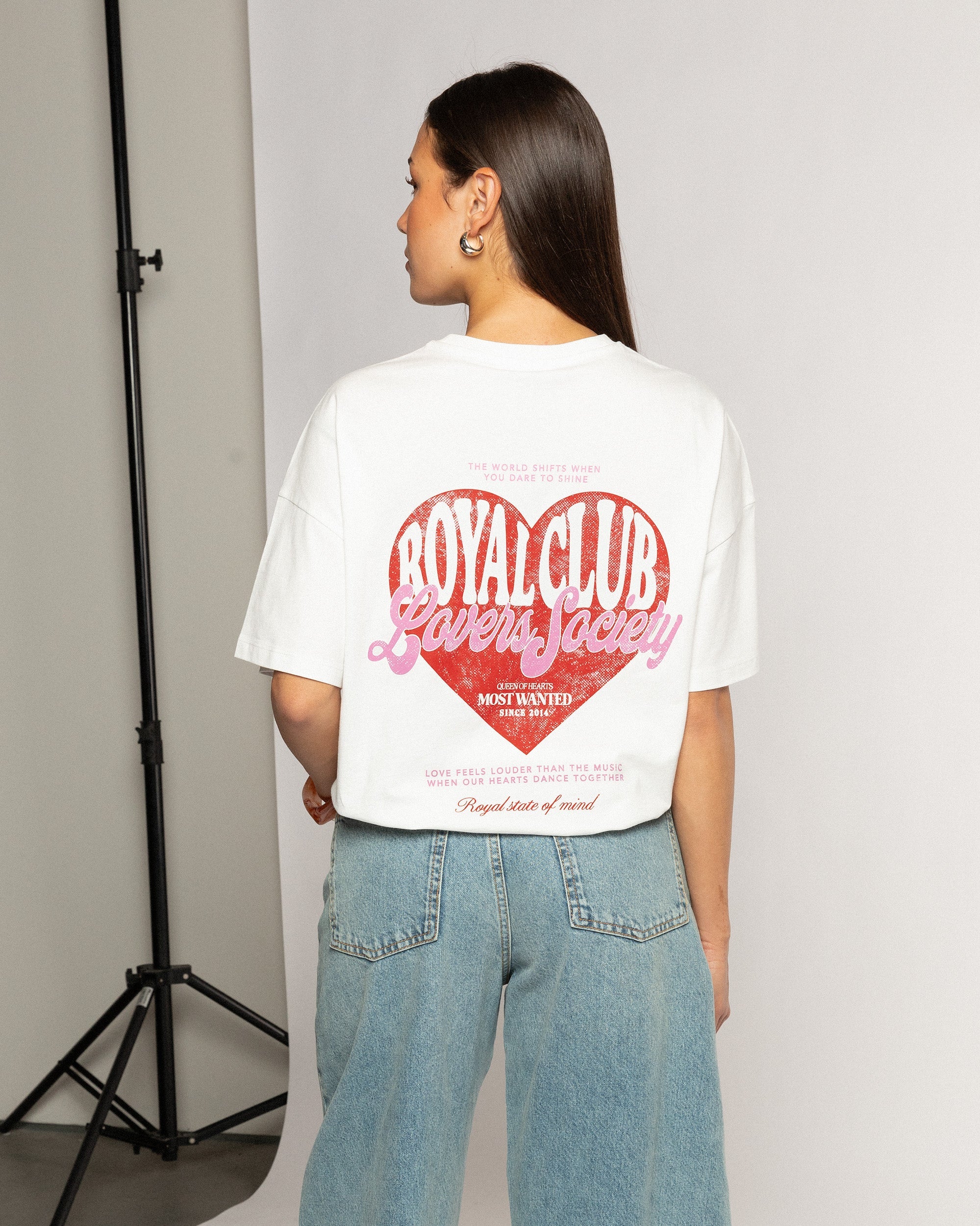LOVERS SOCIETY OVERSIZED TEE CREAM
