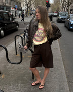 PARIS TEXAS OVERSIZED TEE BUTTER YELLOW