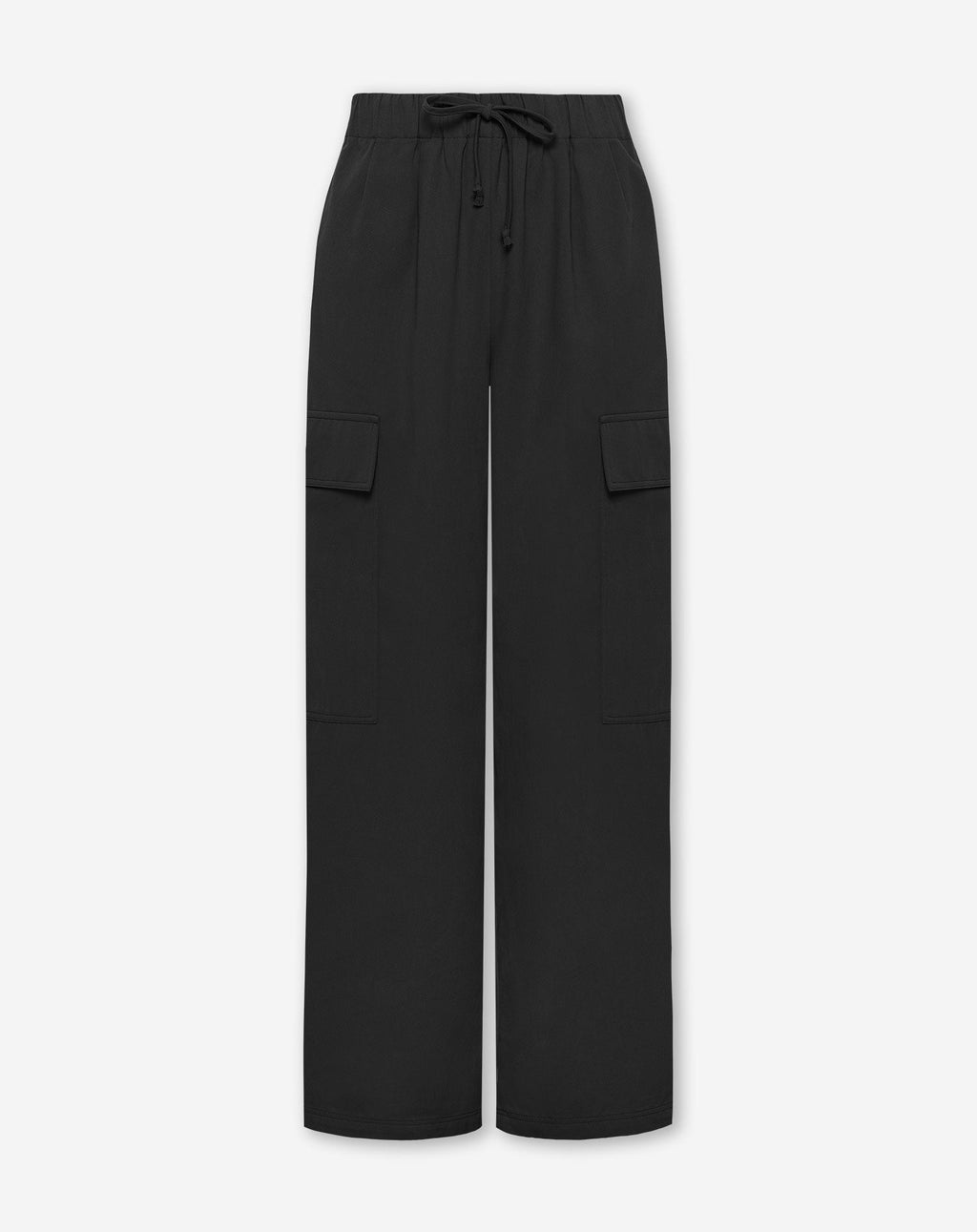 GIA WIDE LEG CARGO PANTS PETITE ZWART