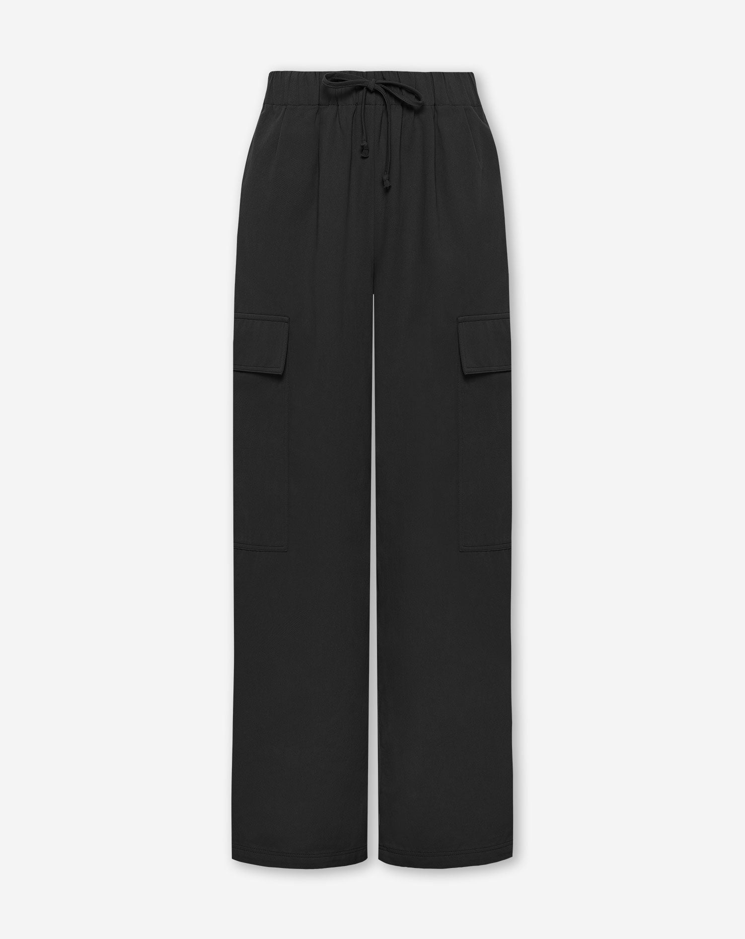 GIA WIDE LEG CARGO PANTS PETITE ZWART