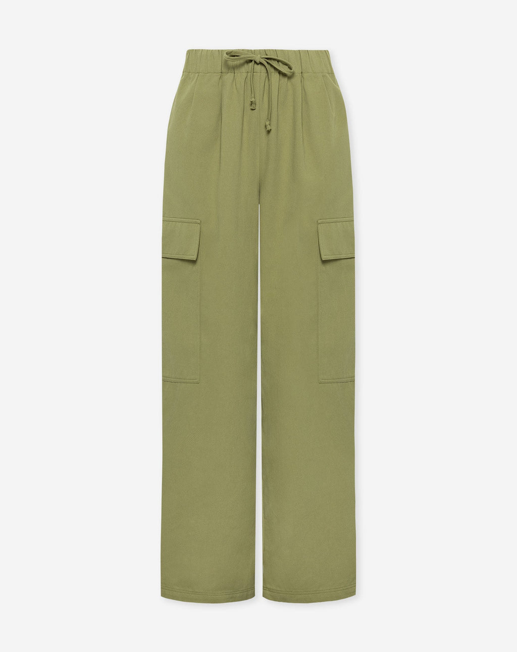 GIA WIDE LEG CARGO PANTS PETITE OLIJFGROEN