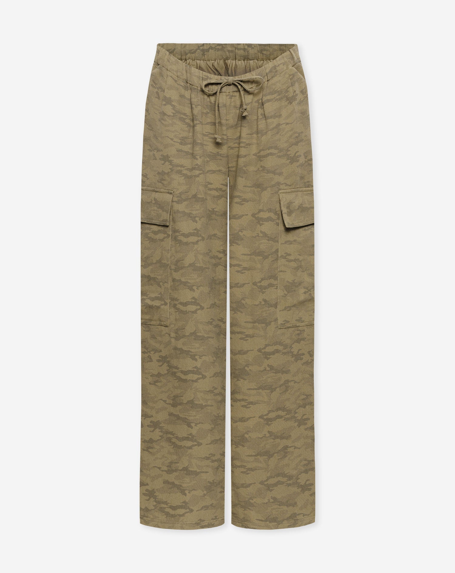 GIA WIDE LEG CARGO PANTS MATERNITY PETITE ARMY PRINT GROEN
