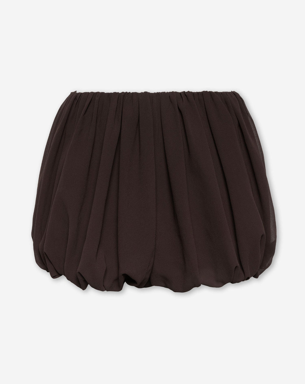 ANDY BUBBLE HEM SHORTS BROWN