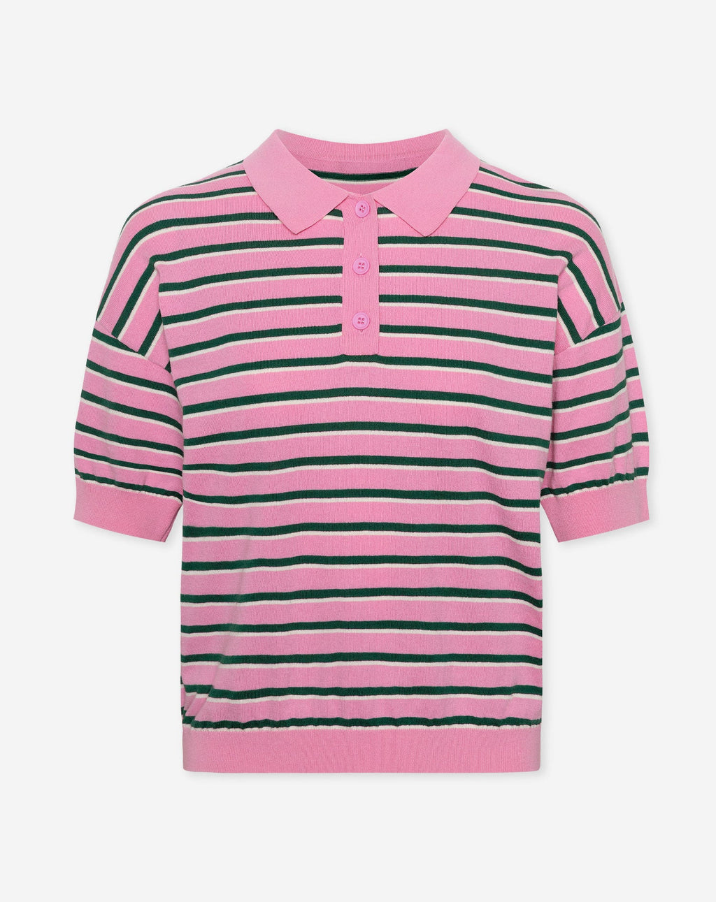 SOLANGE STRIPED POLO PINK