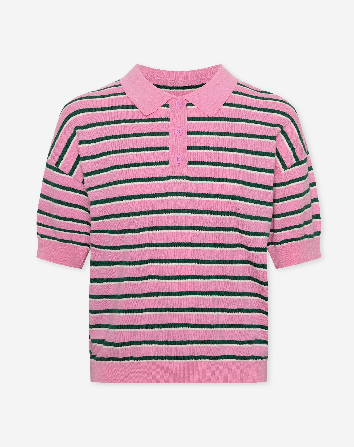 SOLANGE STRIPED POLO PINK