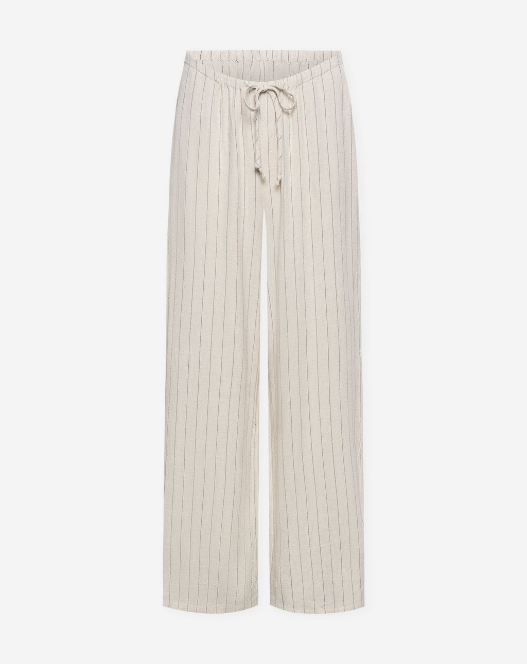 RHODE LINEN PULL ON PANTS MATERNITY PETITE PIN STRIPE BEIGE